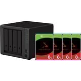 Synology DiskStation DS923+ incl. 4x Seagate IronWolf 8 TB harde schijf nas Zwart, 2x LAN, 2x USB-A 3.2 (5 Gbit/s), eSATA