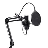 Trust GXT270 Emita+ II+ Streamingmicrofoon & Arm Zwart, Uitschuifbare arm