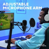 Trust GXT270 Emita+ II+ Streamingmicrofoon & Arm Zwart, Uitschuifbare arm