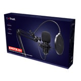 Trust GXT270 Emita+ II+ Streamingmicrofoon & Arm Zwart, Uitschuifbare arm