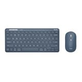 Trust Lyra Multi-Device Wireless Keyboard & Mouse desktopset Blauw, US lay-out (QWERTY), Scissor switches, 65%, 800 - 1.600 dpi, 2,4 GHz USB, Bluetooth