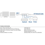 ACT Connectivity 3-Poorts USB-C 3.2 (USB 3.0) Hub met Gigabit ethernet poort usb-hub Grijs