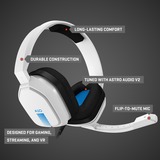 ASTRO Gaming A10 headset gaming headset Wit/blauw, PlayStation 4, Xbox One, pc