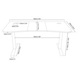 Arozzi Arena Gaming Desk - Gunmetal Gunmetal