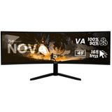 Arozzi Nova Curved 49" v2 UltraWide gaming monitor Zwart, 1x DisplayPort, 2x HDMI, 1x USB-C, 2x USB-A, 165 Hz