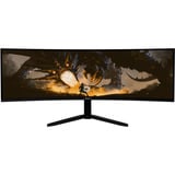 Arozzi Nova Curved 49" v2 UltraWide gaming monitor Zwart, 1x DisplayPort, 2x HDMI, 1x USB-C, 2x USB-A, 165 Hz