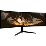 Arozzi Nova Curved 49" v2 UltraWide gaming monitor Zwart, 1x DisplayPort, 2x HDMI, 1x USB-C, 2x USB-A, 165 Hz
