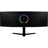 Arozzi Nova Curved 49" v2 UltraWide gaming monitor Zwart, 1x DisplayPort, 2x HDMI, 1x USB-C, 2x USB-A, 165 Hz