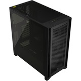 Corsair 4000D RGB AIRFLOW midi tower behuizing Zwart | 1x USB-A | 1x USB-C | RGB | Tempered Glass