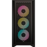 Corsair 4000D RGB AIRFLOW midi tower behuizing Zwart | 1x USB-A | 1x USB-C | RGB | Tempered Glass