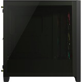 Corsair 4000D RGB AIRFLOW midi tower behuizing Zwart | 1x USB-A | 1x USB-C | RGB | Tempered Glass