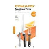 Fiskars Functional Form Visset 3-delig bestek Zwart/roestvrij staal, Japans roestvrij staal | handvat met SoftGrip