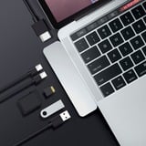 Hyper HyperDrive DUO 7-in-2 USB-C Hub dockingstation Zilver