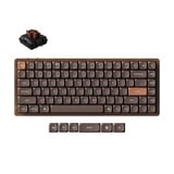 Keychron K3 Max-H3W All-Wood Special Edition RGB mechanisch toetsenbord Houtkleur, US lay-out (QWERTY), Keychron Milk POM Brown, 75%, RGB leds, Double-shot PBT, hot swap, 2.4GHz | Bluetooth 5.1 | USB-C