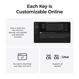 Keychron K3 Max-H3W All-Wood Special Edition RGB mechanisch toetsenbord Houtkleur, US lay-out (QWERTY), Keychron Milk POM Brown, 75%, RGB leds, Double-shot PBT, hot swap, 2.4GHz | Bluetooth 5.1 | USB-C