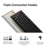 Keychron K5 Ultra 8K Wireless Custom Mechanical Keyboard Zwart, US lay-out (QWERTY), Keychron Milk POM Red, 100%, RGB leds, LSA Double-shot PBT, USB-C | 2.4 GHz | Bluetooth 5.2