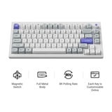 Keychron Q1 HE 8K Magnetic Switch Keyboard Zwart, US lay-out (QWERTY), Keychron Ultra-Fast Lime, 75%, 75%, RGB, Hot swap, 8K