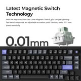 Keychron Q1 HE 8K Magnetic Switch Keyboard Zwart, US lay-out (QWERTY), Keychron Ultra-Fast Lime, 75%, 75%, RGB, Hot swap, 8K