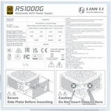 Lian Li Rotational Shift 1000G + Hub modulaire 1000 watt voeding  Wit, 1x 12V-2x6, 4x PCIe, 4x USB-header hub