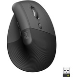 Logitech Lift Vertical Ergonomische Muis Grafiet/zwart, Bluetooth, 4000 DPI