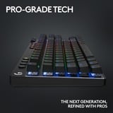 Logitech PRO X TKL, gaming toetsenbord Zwart, US-International, GX Brown, 80% (TKL), RGB leds, PBT Doubleshot keycaps, 2,4 GHz / Bluetooth / USB-C