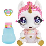 MGA Entertainment Glitter Babyz - eenhoornpop - Witte regenboog (Lunita Sky) 