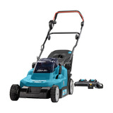 Makita LXT 2x18 V accu Grasmaaier 38 cm Blauw/zwart, 2x 5 Ah accu en duo snellader inbegrepen