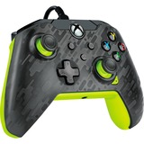 PDP Wired Controller - Electric Carbon Antraciet/neongroen, Xbox Series X|S, Xbox One, PC