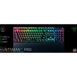 Razer Huntsman V3 Pro, gaming toetsenbord Zwart, US lay-out, Razer Analog Optical, Razer Analog Optical v2, RGB leds, Doubleshot PBT