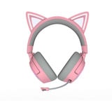 Razer Kraken Kitty V3 Pro Quartz over-ear gaming headset Roze/grijs