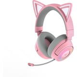 Razer Kraken Kitty V3 Pro Quartz over-ear gaming headset Roze/grijs