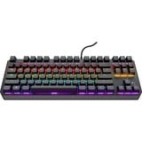 Trust GXT 834 Callaz, gaming toetsenbord Zwart, EU lay-out (QWERTY), Outemu Red, TKL, RGB led