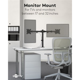 goobay Monitor Mount Dual Flex 17 - 32 inch (43 - 81 cm), max. 8 kg monitorarm Zwart