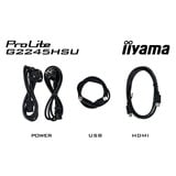 iiyama G-Master Black Hawk G2245HSU-B2 22" gaming monitor Zwart, 100 Hz, HDMI, DisplayPort, USB, Audio, Adaptive Sync