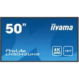 iiyama Prolite LH5042UHS-B3 49.5" 4K Ultra HD Public Display Zwart, Touch, HDMI, DisplayPort, Audio, Android
