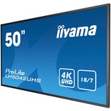 iiyama Prolite LH5042UHS-B3 49.5" 4K Ultra HD Public Display Zwart, Touch, HDMI, DisplayPort, Audio, Android