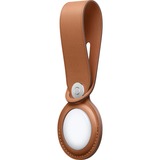 Apple Leren AirTag-hanger - Zadelbruin hoesje Bruin