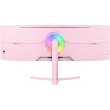 Arozzi Nova Curved 49" UltraWide gaming monitor Roze, 165 Hz, 1x DisplayPort, 2x HDMI, 1x USB-C, Audio, Adaptive Sync