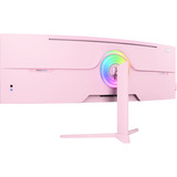 Arozzi Nova Curved 49" UltraWide gaming monitor Roze, 165 Hz, 1x DisplayPort, 2x HDMI, 1x USB-C, Audio, Adaptive Sync