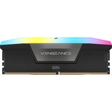Corsair 64 GB DDR5-6000 Kit werkgeheugen Zwart, CMH64GX5M2B6000C40, Vengeance RGB, XMP