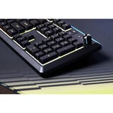 Corsair SKIFF 100 RGB gaming toetsenbord Zwart, US lay-out (QWERTY), Membraan, 100%, RGB-leds
