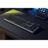 Corsair SKIFF 100 RGB gaming toetsenbord Zwart, US lay-out (QWERTY), Membraan, 100%, RGB-leds