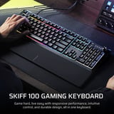 Corsair SKIFF 100 RGB gaming toetsenbord Zwart, US lay-out (QWERTY), Membraan, 100%, RGB-leds
