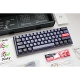 Ducky One 3 Cosmic Blue Mini, toetsenbord Donkerblauw, US lay-out, Cherry MX Silent Red, RGB led, Double-shot PBT, Hot-swappable, QUACK Mechanics, 60%