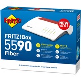 FRITZ! Box 5590 Fiber Edition Internationaal router Wit/rood, Mesh Wi-Fi