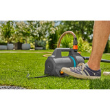 GARDENA Besproeiingspomp 5200 Silent Set met slang en aanzuigunit Donkergrijs/turquoise, 09085-20 | Pomp | 20 m slang | 3,5 m aanzuigunit