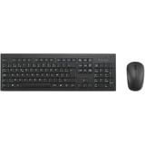 Kensington KM150 EQ Wireless Desktop Set desktopset Zwart, US lay-out (QWERTY), Membraan, 100%, 1200 DPI
