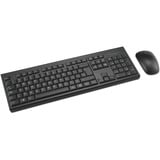 Kensington KM150 EQ Wireless Desktop Set desktopset Zwart, US lay-out (QWERTY), Membraan, 100%, 1200 DPI