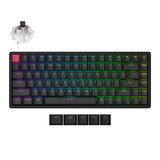 Keychron K2 QMK-C3, toetsenbord Zwart, US lay-out, Keychron Super Brown, RGB, 75%, Cherry double-shot PBT, Bluetooth 5.2 | USB-C