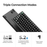 Keychron K4 Ultra 8K Wireless Custom Mechanical Keyboard Zwart, US lay-out (QWERTY), Keychron Apex Red, 96%, RGB leds, OSA Double-shot PBT, USB-C | 2.4 GHz | Bluetooth 5.2